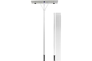 S AFSTAR Telescoping Snow Shovel Roof Rake | 5-20-Foot Extension | Aluminum Snow Rake w/ 26" Blade, 5-Section Tubes & Soft TP