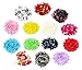 HipGirl 14 Colors Baby Girl Women Shabby Chiffon Flowers Lined Hair Bows Clips for Teens Kids Babies Toddlers Adults-Small 2