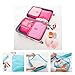 Pernulo Pack of 6 Packing Cubes-Compression Travel Luggage Organizer-Travel Clothe Storage Bag-Travel Mesh Pouch -Laundry Bag-Travel Packing Organizer-Clothing Sorting Package- Travel Shoe Bag (Gray)