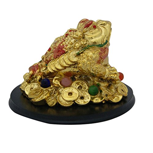 Divya Mantra King Money Frog Showpiece Others Yellow
