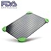 Novinex Defrosting Tray, Ultimate Rapid Thaw For Frozen Foods, Thicker & Larger Thawing Tray For Meat Chicken Fish, Dishwasher Defrost Board, Non-Stick DeFrosting Mat With Silicone Corners, Black