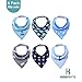 Baby Bandana Drool Bibs - Cute Kids Design for Boys, 100% Organic Cotton for Drooling and Teething, Perfect Baby Registry Gift for Infant and Newborn by KiddyByte