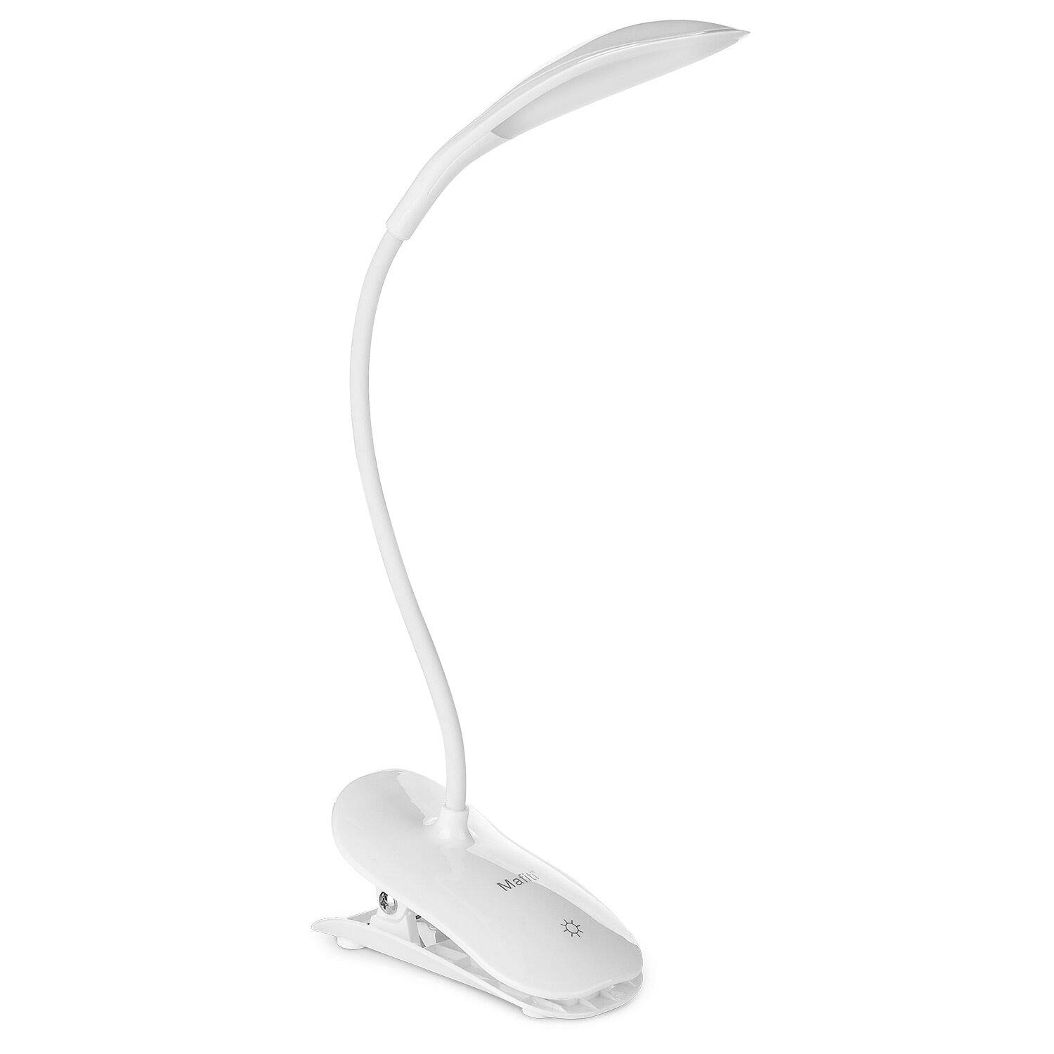 Mafiti 20 LED Book Light, USB Rechargeable Desk Reading Light with Touch Sensor,3 Modes(Warm White Light),Flexible Clip on Book Light for Reading in Bed