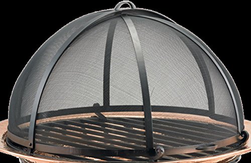 37" Black Handcrafted Extra Large Steel Mesh Spark Screen ...
