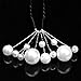 eBoot 6 Pack White Pearl Bridal Wedding Hair Pins Decorated Hairpins for Women and Girls