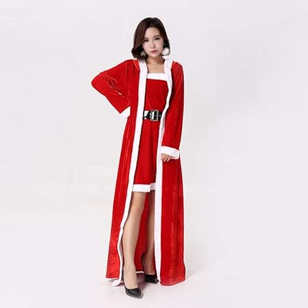 CVCCV Weihnachten Kostüme Erwachsene Schal Cape Umhang Cape Weihnachtskostüm Weihnachtsfeier Bühne Kostüm Fasermaterial Damen