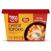 [Dongwon] Authentic Korean Rice Cake Topokki with Creamy Cheese Flavor | Popular Korean Street Food | Easy to Prepare | Delicious and Chewy Snack for Cheese Lovers (1 Bowl)