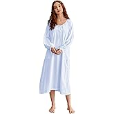 Nanxson Womens Nightgown Long Sleeve Sleepwear Vintage Victoiran Nightdress Ladies Lightweight Loungewear