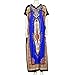 haoricu Women Dress, Fall Women Fashion African Print Dress Casual Straight Print Dress (XL, Blue)