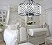 New Galaxy 4-Light Antique Black Round Metal Shade Crystal Chandelier Semi-Flush Mount Ceiling Fixture