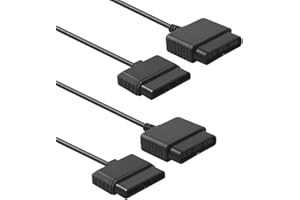 TENINYU 2PACK PS2 Controller Extension Cable Cord 6FT/1.8M Controller Extension for PS2 Game Console