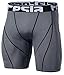 TSLA Men's Athletic Compression Shorts, Sports Performance Active Cool Dry Running Tights, Zero Grey, Large