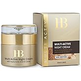H&B Multi-Active Night Cream Anti-Aging Face Moisturizer for Women Hyaluronic Acid Caviar Extract