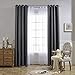 NICETOWN 95 inch Blackout Curtains - Triple Weave Energy Saving Thermal Insulated Solid Grommet Blackout Draperies for Living Room/Bedroom (1 Pair, W52 x L95, Grey)