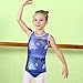BAOHULU Leotard for Toddler Girls Gymnastics Shiny Athletic Dance Clothes Active Wear B136_Blue_12A