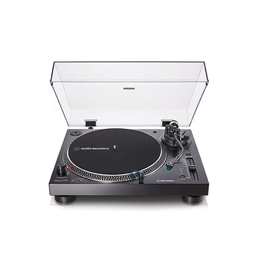 Audio-Technica AT-LP120X direktangetriebener Plattenspieler (Analog und USB) schwarz