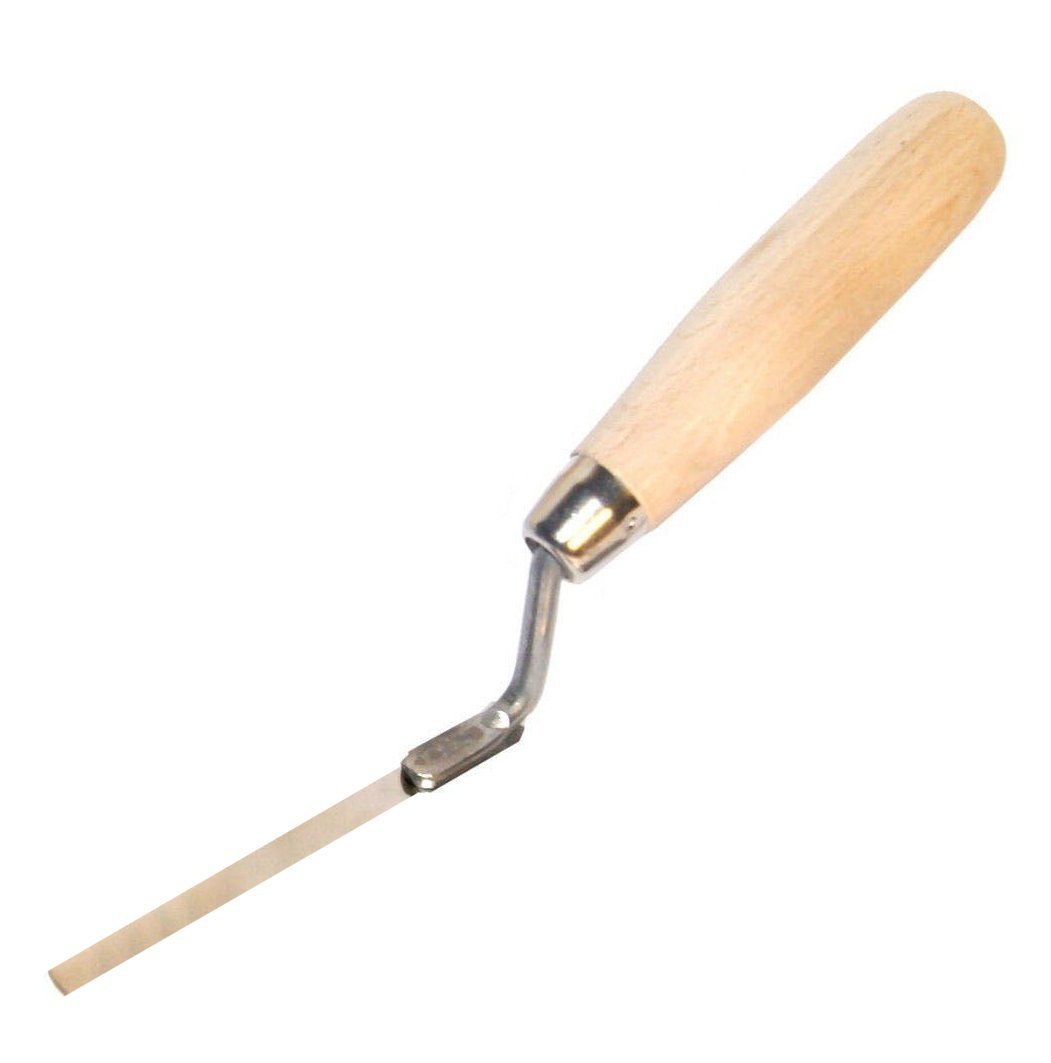 Finger Trowel 6mm, Brick Jointer, Pointing, Tuck with Wooden Handle (0314)