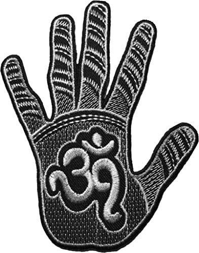 Hand of HINDU size 3 x 4 inch biker heavy metal Horror Goth Punk Emo Rock DIY Logo Jacket Vest shirt hat blanket backpack T shirt Patches Embroidered Appliques Symbol Badge Cloth Sign Costume Gift
