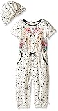 Rosie Pope Baby Girls' Kissing Flamingo Romper with Matching Turban