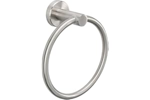 NearMoon Bath Towel Ring, Bathroom Hardware Accessories-Thicken Stainless Steel Hand Towel Holder for Bathroom, Modern Round 