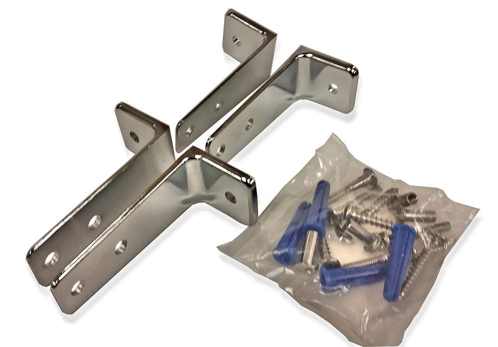 Chrome Plated Zamac Toilet Partition Angle Bracket Pak Includes 2