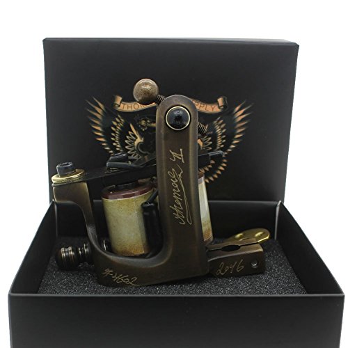 Thomas coil shader tattoo machine gun handmade brass frame 10 wra…