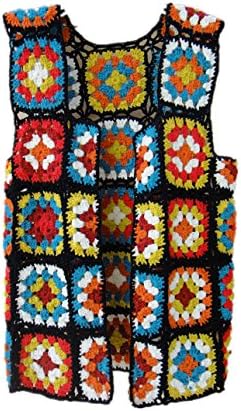 tinacrochetstudio Granny Square Crochet Waistcoat