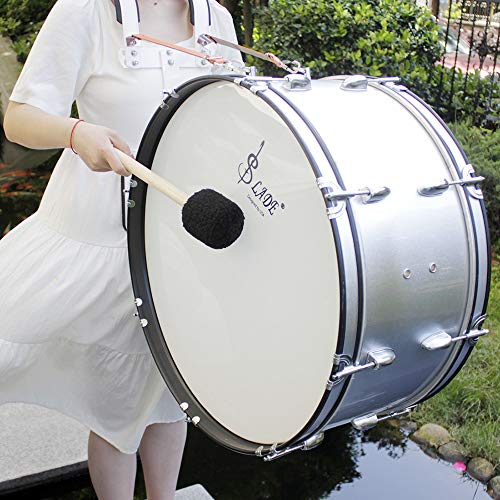 Muslady Drumsticks Concert Bass Drum Mallet Stick Beater with Black Plush Head and Maple Wood Pole Percussion Instrument Accessories