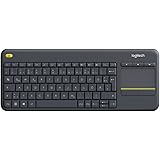 Logitech K400 Plus Touch Wireless Tastatur schwarz (QWERTZ, deutsches Tastaturlayout)