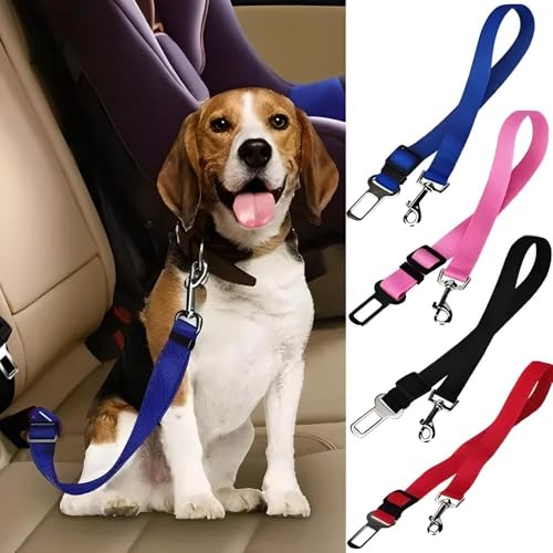 Cinto de Segurança para Animais de Estimação, Coleira e Colete com Fivela Ajustável, Resistente para Cães e Gatos