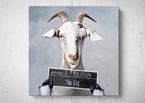 Billy the Kid Goat - Oil Painting Giclee Gallery Mounted Canvas Wall Art Print