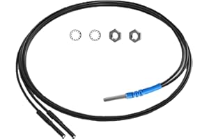 BOJKEON FRS3Y10 Fiber Optic Sensor,Diffuse Reflective Digital Fiber Optic,1000mm Line Length,M3 Probe Sensor，Detection Distance 0-60MM