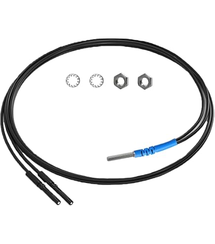 FR-610-I Reflective Fiber Optic Sensor – Diffuse Reflective Digital Probe, M6 Thread, 1m Cable, For Industrial Detection