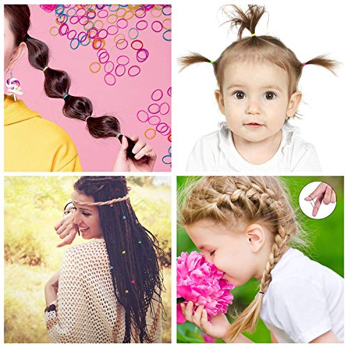 Elastic Hair Bands, Baby Girl Kids Hair Holder Hair Tie Rubber Bands,2000 Pieces - Thumbnail 5