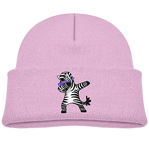 Brand Kid's Winter Hat Knit Beanie Dab Dance Zebra Cute Kids Boys Girls Knit Long Cuff Ski Plain Beanie Cap