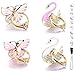 4 Pack Phone Ring Stand, Diamond Bling Butterfly Cell Phone Kickstand Grip, 360 Rotation Universal Multi Angle Metal Phone Ring Holder (2 Butterfly, 2 Swan, 1 Strip)