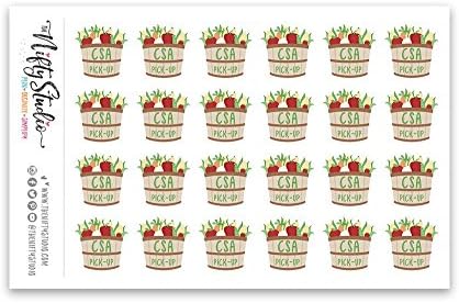 CSA Pickup Stickers | Planner Stickers | 1 sheet of 24 stickers | The Nifty Studio [114]