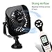 OPOLAR F1101 Car/Vehicle and Desk Fan, Portable, Powerful And Quiet USB Fan With Suction Cup, Angle Adjustable ,Black With 2 Speeds for Automobile, Home, Office, High Compatibility, 4.9ft Cable