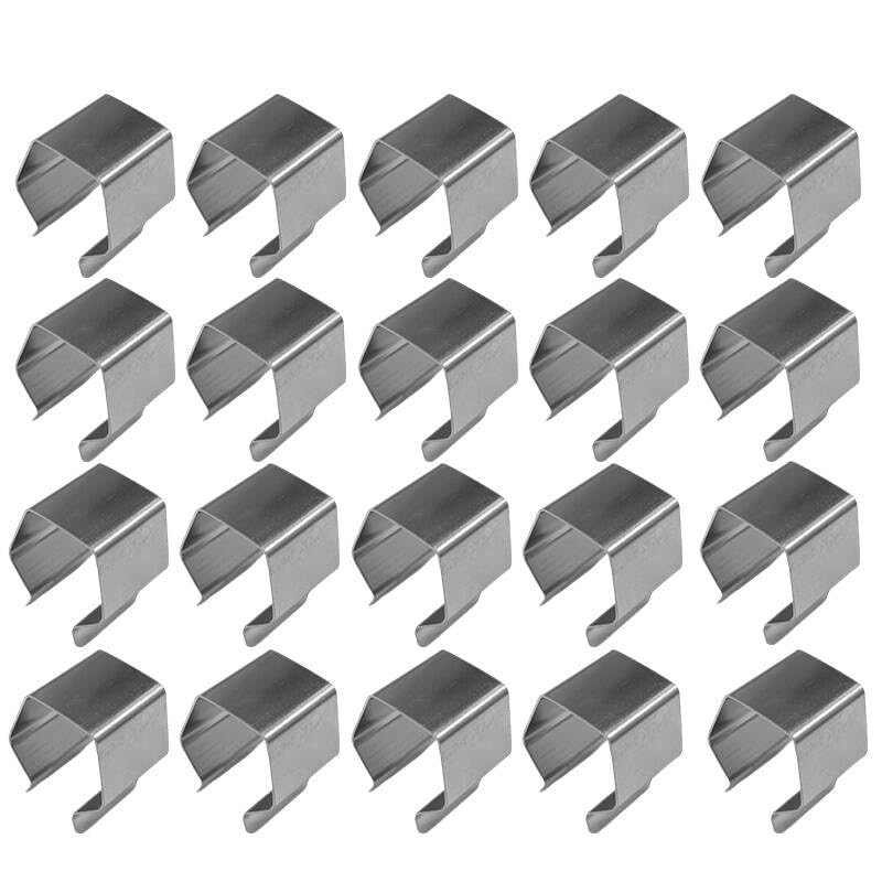 Photo 1 of 20 pcs Screen Repair Clips, Screen Door Installer Clips, Window Screen Clips, Silver Retainer Clips for Garage, Patio, Balcony, and Screen Installation