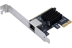 XUMIUZIY PCIE Network Card, 5Gbps Gigabit Ethernet PCI Express Ethernet Adapter with RJ45 Port, RJ45 LAN Adapter with Low Pro