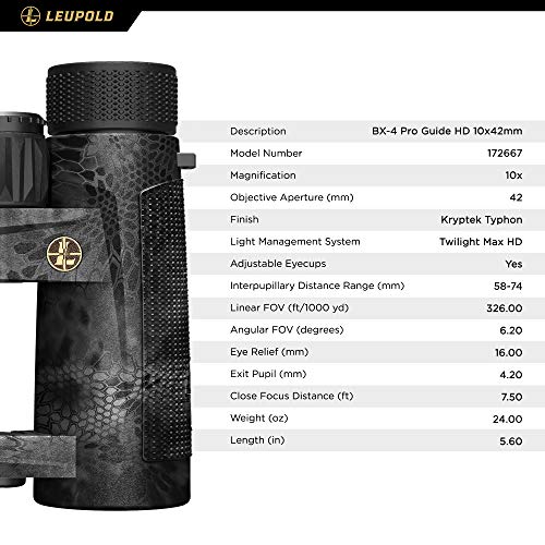 Leupold BX-4 Pro Guide HD 10x42mm Binocular - Image 6
