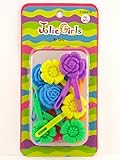 Jolie Girls By Tara Self Hinge Plastic Rose Hair Barrettes - 16 Pcs.
