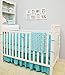 American Baby Company 100% Natural Cotton Percale Fitted Crib Sheet for Standard Crib and Toddler Mattresses, Aqua, Soft Breathable, for Boys and Girls