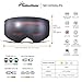 OutdoorMaster Ski Goggles PRO - Frameless, Interchangeable Lens 100% UV400 Protection Snow Goggles for Men & Women ( Black Frame VLT 24% Orange Lens with REVO Silver and Free Protective Case )
