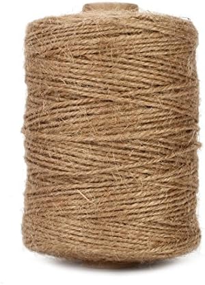 OT fiber. 655 Feet 3-ply Natural Jute Twine Strong, Arts and Crafts Jute Rope Industrial Packing Materials Packing String For Gifts, DIY Crafts, Decoration, Bundling, Gardening and Recycling
