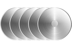 SOMOLUX 60mm Rotary Blades Compatible with Fiskars 60mm Rotary Cutter Perfect for Sewing Arts Crafts, Sharp, and Durable 5 Pack (Round hole 10mm)