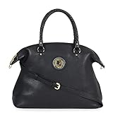Da Milano Women's Handbag (Black) (LB-4121_BLACK_WAX)