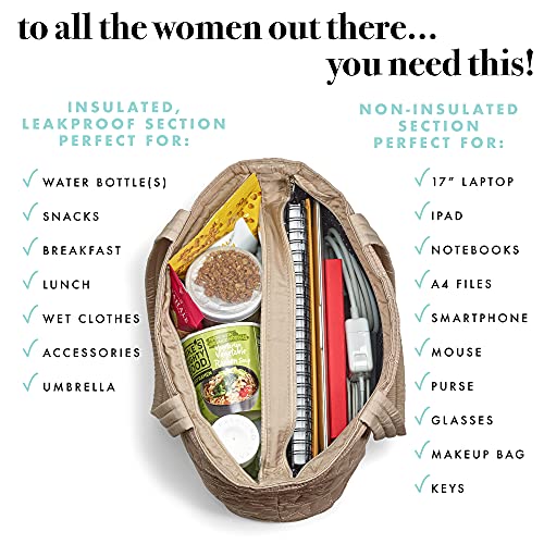 Fit + Fresh Metro Tote, 2In1 Laptop Bag for Women,