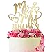 Personalized Wedding Cake Toppers, Mr Mrs Cake Topper w/Wedding Date, Custom Acrylic Cake Decorations, Personalized Cake Topper for Bride Groom, 3 Mirrored Colors