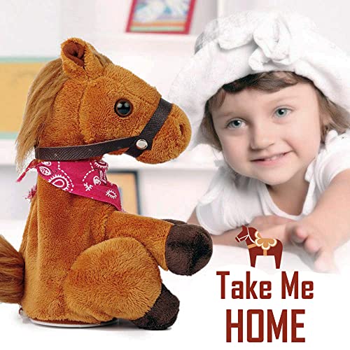 Liberty Imports Galloping Pony Horse Plush Toy Realistic Interactive